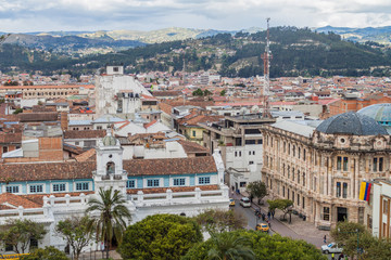 Fototapeta na wymiar Aerial view of Cuenca, Ecuador
