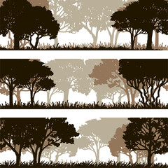 forest silhouettes lanscapes
