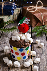 Cupcake with marshmallow