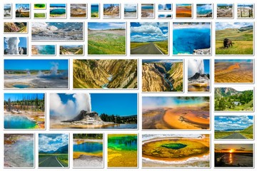 Yellowstone National Park collage