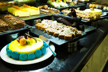 A variety of cakes