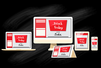 Black Friday Digital Device Electronic Sale Responsive Design