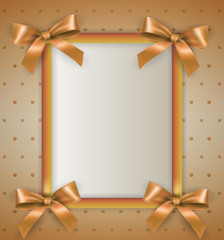 background with bow cream frame