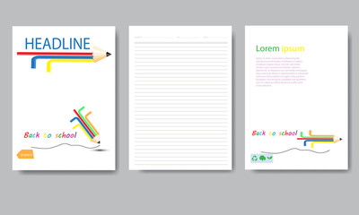 Design cover paper report. Abstract geometric vector template. 