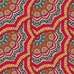 Ethnic floral seamless pattern