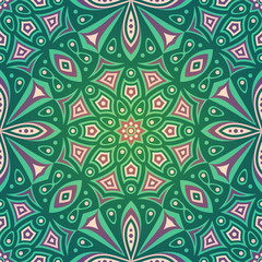 Ethnic floral seamless pattern