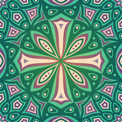 Ethnic floral seamless pattern