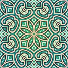 Ethnic floral seamless pattern