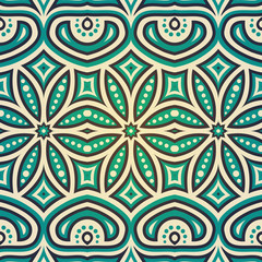 Ethnic floral seamless pattern