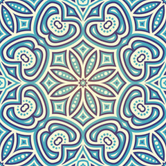 Ethnic floral seamless pattern