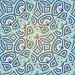 Ethnic floral seamless pattern