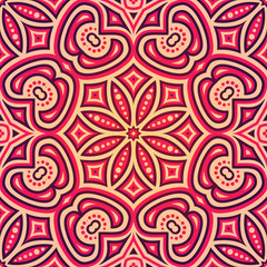 Ethnic floral seamless pattern