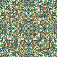 Ethnic floral seamless pattern