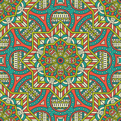 Ethnic floral seamless pattern