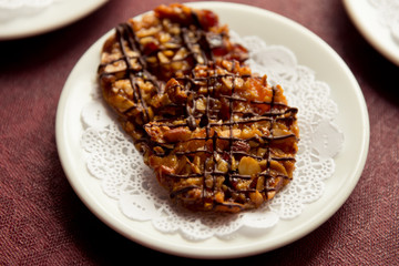 Cookies with nuts and chocolate