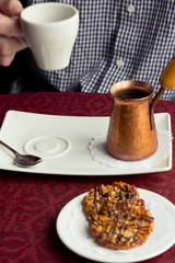 Turkish coffee serve 