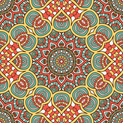 Ethnic floral seamless pattern