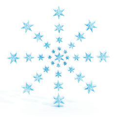 Isolated blue snowflake