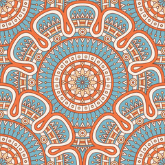 Ethnic floral seamless pattern