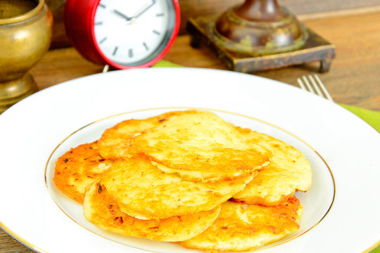 Fried Potato Pancakes. Belarusian and German Cuisine.