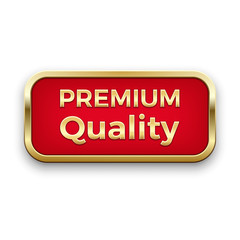 Red premium quality plate in golden frame