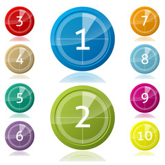 Shiny 3d buttons with countdown