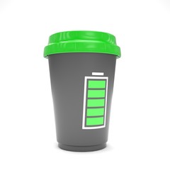 Coffee to go on white