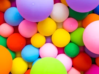 Deurstickers colorful decorative balloon © wor_woot