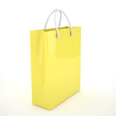 Paper Shopping Bag isolated on white background