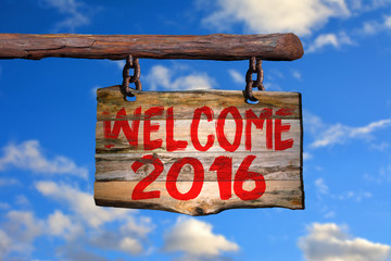 Welcome 2016 sign