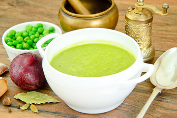 Dietary Soup Cream Puree of Green Peas