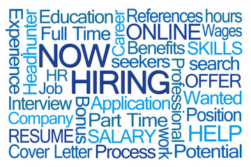 Now Hiring Word Cloud