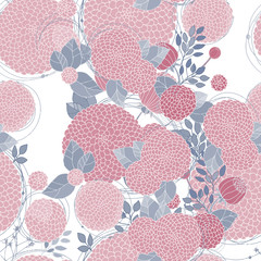 Seamless texture with asters