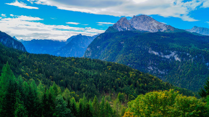 Alps while ascending with the jennerbahn 7