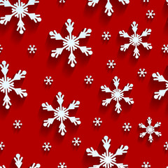 Seamless  pattern with snowflakes 