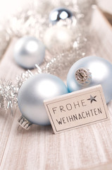 Christmas decoration in a wooden bowl