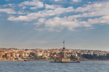 Maiden's Tower lighthouse with European side in the background