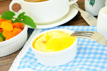 Dietary Scrambled Eggs with Carrots and Green Beans