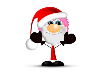 Süsser Santa Claus mit Lila Haaren