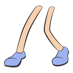 New cartoon dancing feet sign