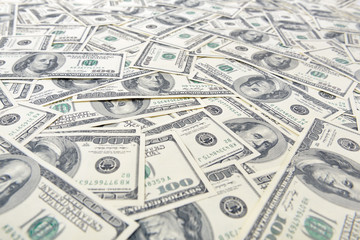 Background with money american hundred dollar bills