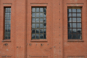 Fenster einer alten Brikettfabrik