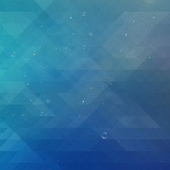 Abstract geometry triangles bright colorful blue pattern