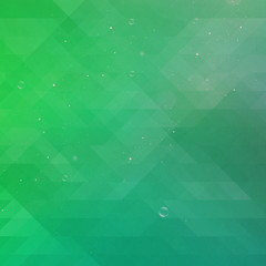 Abstract geometry triangles bright colorful green pattern