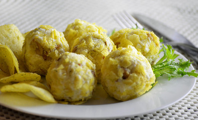 snack balls made of cheese