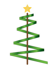 Simply vector christmas ribbon tree