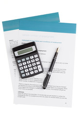 Arbeitsvertrag mit Kalkulator