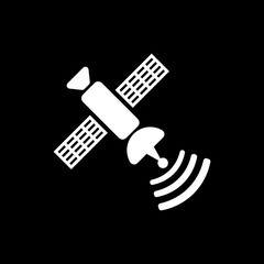 The satellite icon. TV and broadcasting, communication symbol. Flat