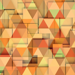 Abstract geometric shape from orange cubes