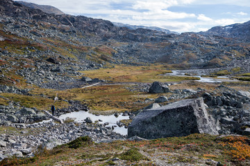Fototapeta na wymiar Wandern in Lappland - Schweden
